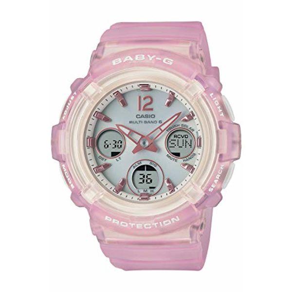

CASIO BABY-G BGA-2800-4AJF Transparent Pink Solar Atomic Radio Women s Watch NEW