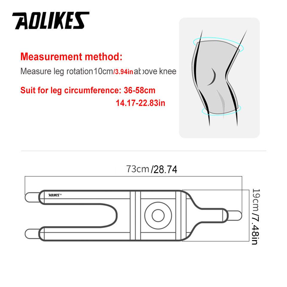 Aolikes Verstellbare Kniebandage mit 4 Federn Atmungsaktives Knieschoner für Patellaschutz
