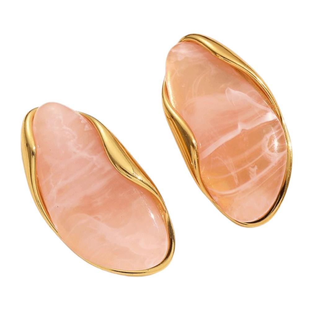 Stainless Steel Acrylic Teardrop Earrings Lightweight Chunky Hoop Earrings  Women's Accessories