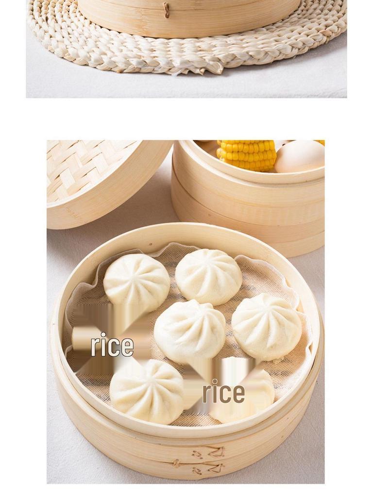 Commercial Handmade Bamboo Steamer for Dim Sum, Xiaolongbao, Mantou, and Rice