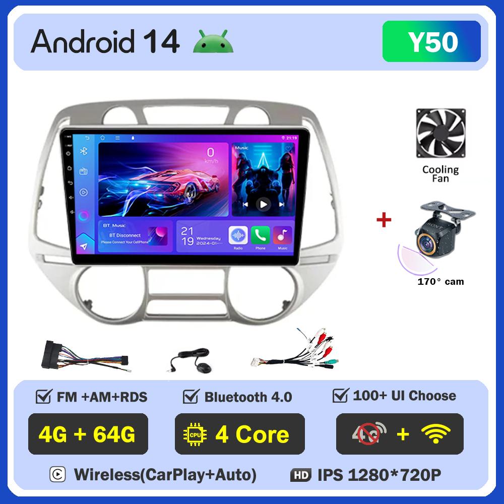 For Hyundai I20 I20 2008 - 2012 Car Radio Player Car Carplay Screen Autoradio Mirror Link Car Intelligent Systems Touch Screen