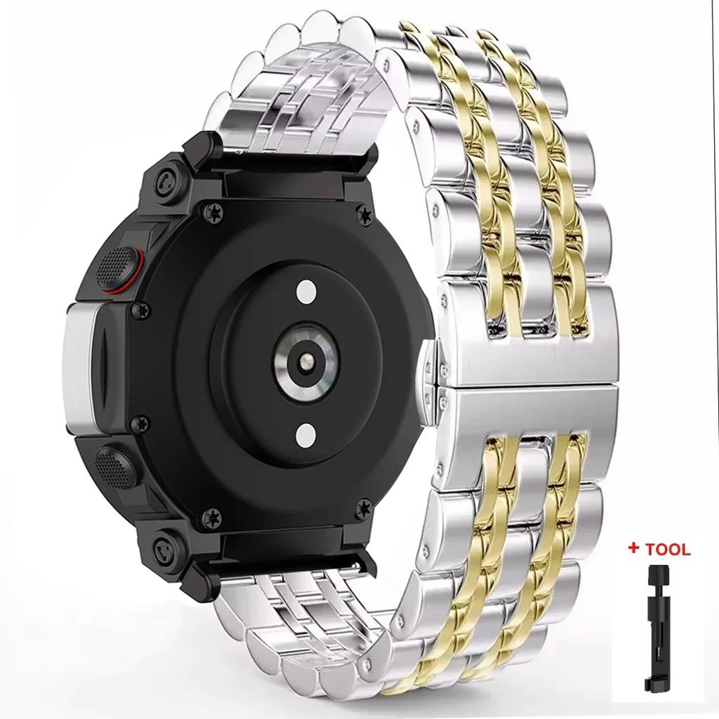 For Amazfit T REX 3 Stainless Steel Watchband For Amazfit T Rex Pro/T-Rex Metal Bracelet Amazfit T-Rex 2 Strap amazfit tex Bands