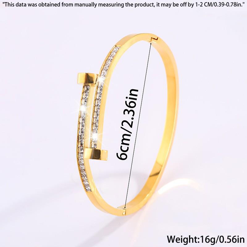 Starry Sky Silver Titanium Steel Bracelet for Women - High-End, Versatile, Full Diamond, Non-Fading Fashion Accessory