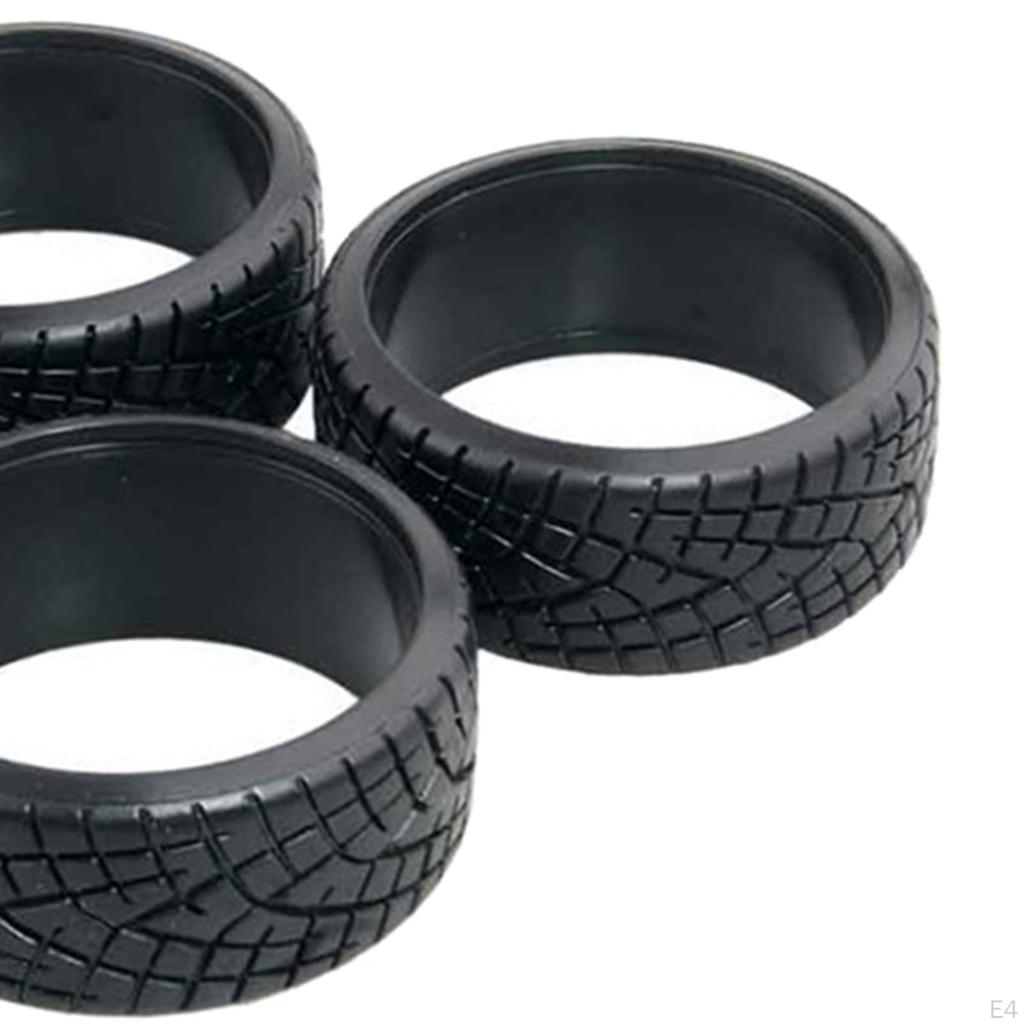 4 Pieces 1/10 Wheel Tires Shockproof Lightweight Universal for HPI TT02