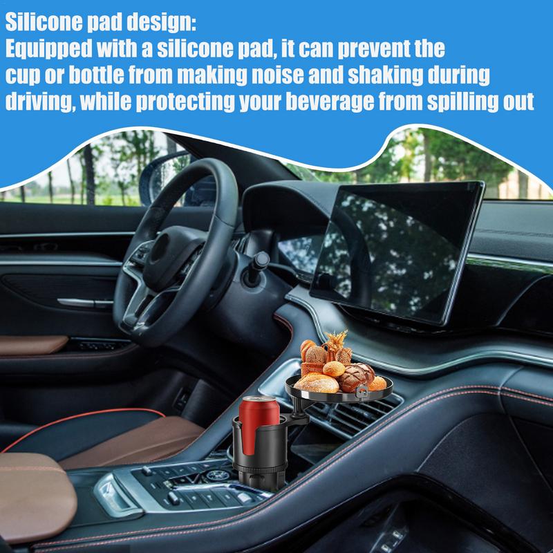360 Degree Rotatable Adjustable Car Cup Holder Car Interior Accessories Car Cup Holder Tray Foldable Auto Tray Table