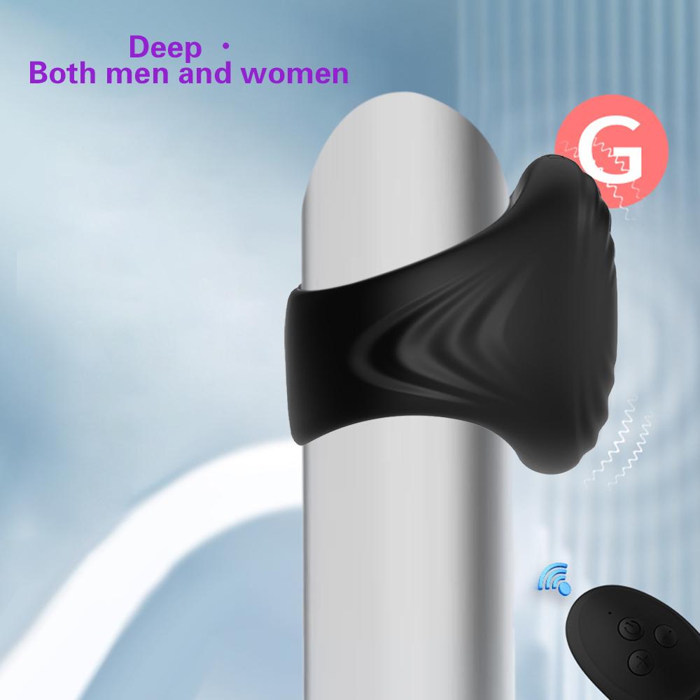 Vibrating Cock Ring 10 Modes Male Penis Vibrating Masturbator Glans Delay Ejaculation Trainer Sex Toys for Adult Men Blowjob 18+