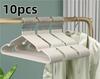 10 Non-slip Coated Metal Suit Hangers Heavy Duty Hangers Metal Shirt Hangers Traceless Simple Hangers Multifunctional Hangers