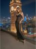 European and American Rhinestone Spaghetti Strap Mesh Evening Gown - Sexy Slim Fit Hip Hugger Skirt for Nightclub and Banquet Parties