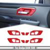 For Dodge Ram 1500 -2025 ABS Red Interior Door Handle Bowl Cover Trim Frame
