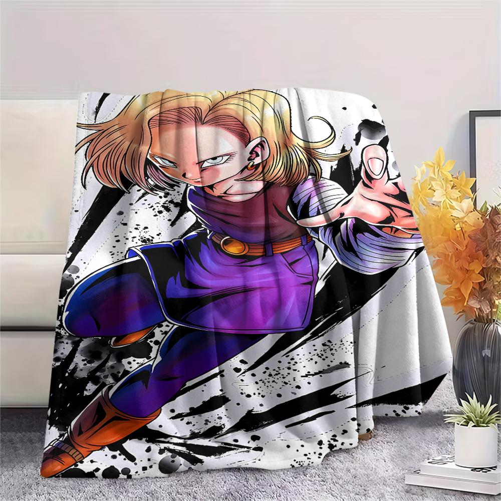 Dragon Ball character Print Flannel Blanket High quality Comfortable for All Seasons Home Decor Warmth and Comfort Perfect for Christmas Gifts