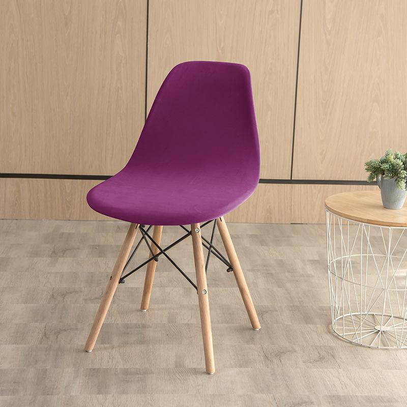 Fluwelen Korte Rug Barstoelhoes Kleine Maat Elastische Stoelhoes Voor Eetkamer Woondecoratie