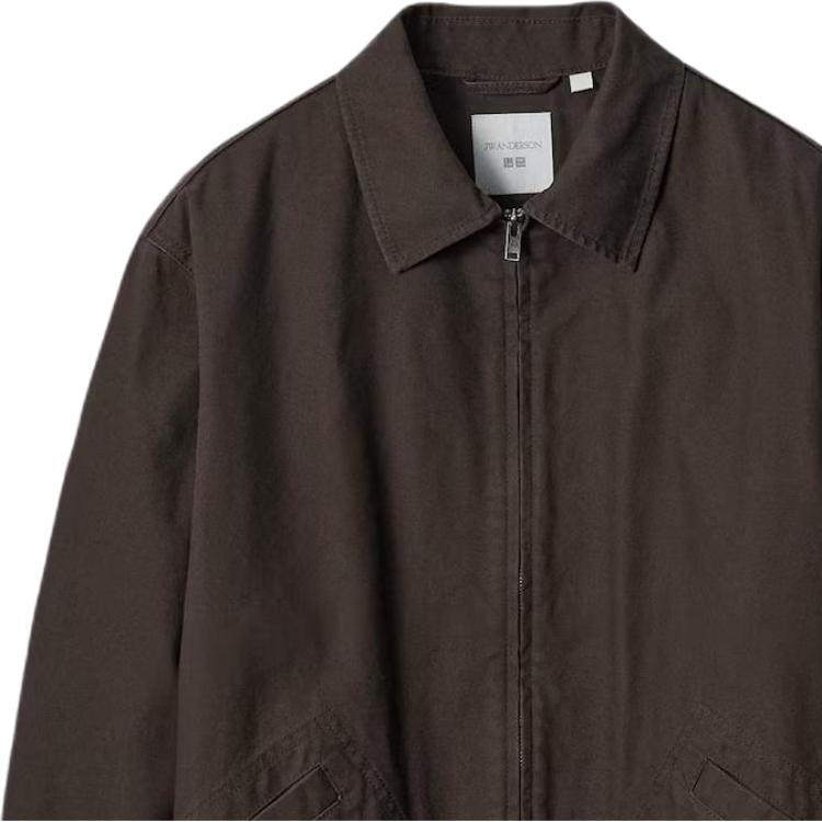 UNIQLO Solid Color Zip Collar Jacket Men jackets 491096-39