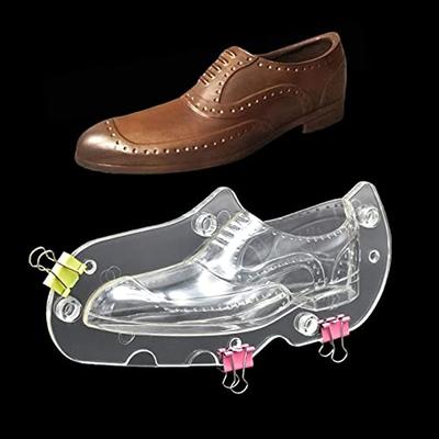 Stampi per cioccolato per scarpe 3D, stampo per caramelle in plastica per torta, stampo per scarpe da uomo in pelle per dolci, accessori artigianali per dolci da forno