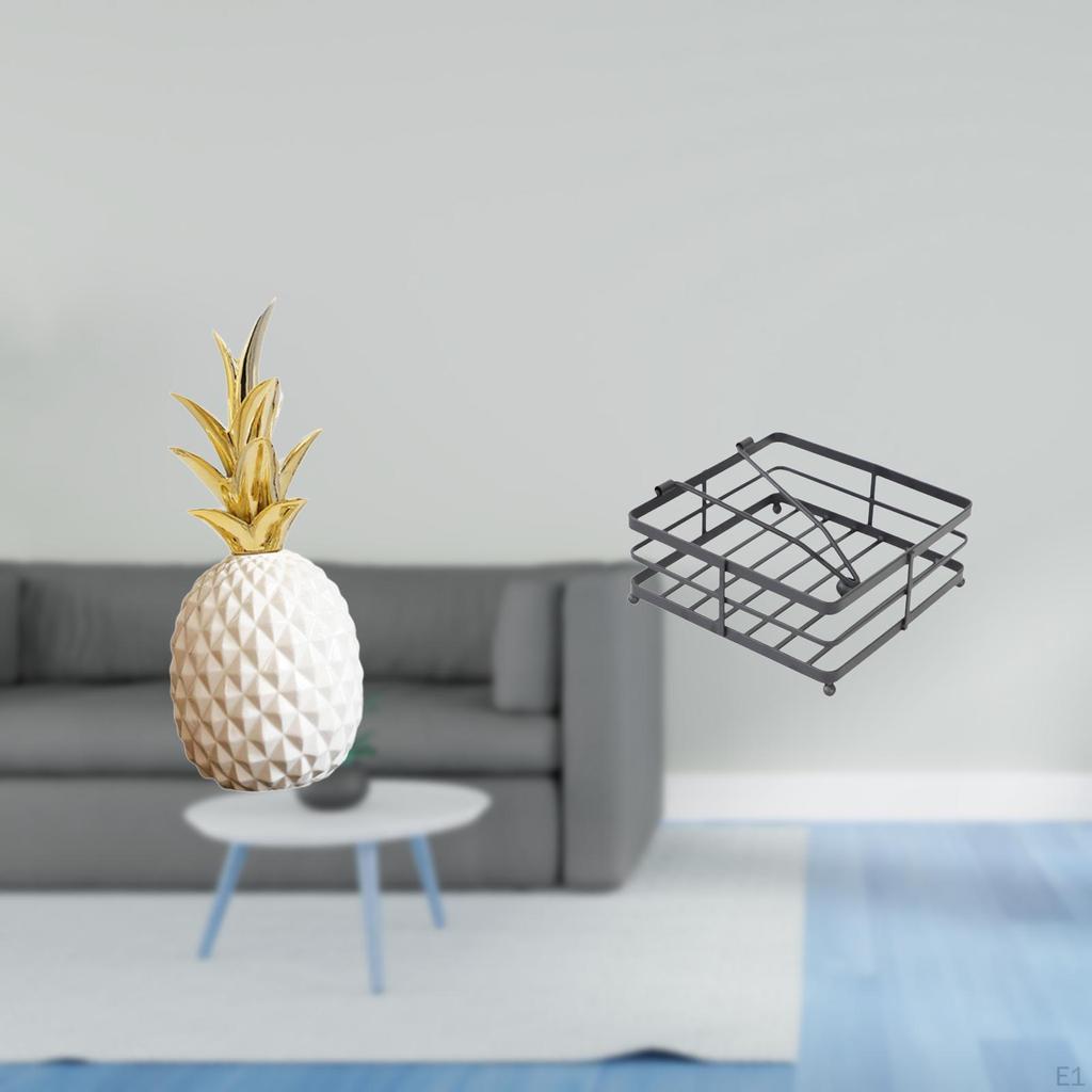 Pineapple Sculpture Ornament for Bedroom Tabletop with Luxury Napkin Holder Tissue Paper Dispenser