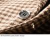 2024 Men's Slim Fit Plaid Jacket Suit - Korean Style, Casual Spring/Autumnwear