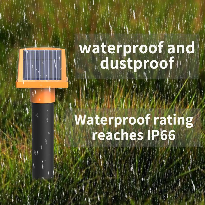 Solar-Powered Ultrasonic Mouse & Snake Repellent with LED Light for Outdoor Use