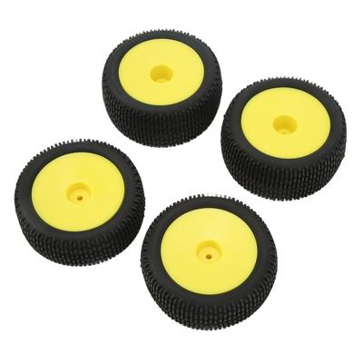 4Pcs RC Rubber Tires Flexible Stable Dense Texture RC Wheel Tires Tyre for 110 Off Road Vehicles