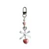 Handmade Heart Pendant Keychain Exquisite Bowknot Beaded Phone Chain Flower Charm Phone Lanyard Women Bag Accessory