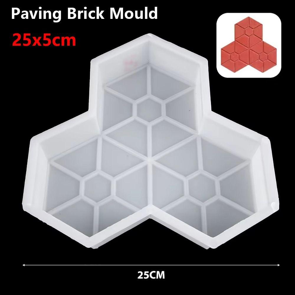 1Pcs Plastic Stepping Stone Paver 25x5cm Concrete Path Maker Mold For Lawn Patio Yard Garden
