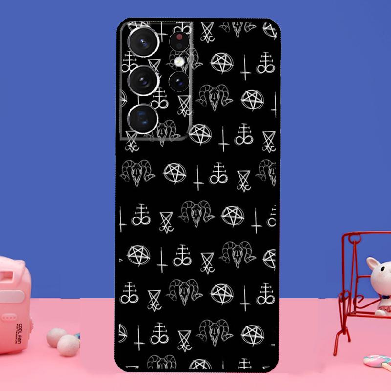 Satanistický Démon Kryt na Telefon Pro Samsung Galaxy S21 Ultra S20 FE S8 S9 S10 S22 Plus Note 20 Ultra Plné Krytí