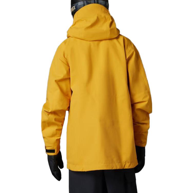 Adidas Terrex Techrock 3-Layer Post Consumer Nylon Rain.Rdy Jacket Loose Letter Print Hooded Long Sleeve Jacket Men Jacket Yellow IB1086