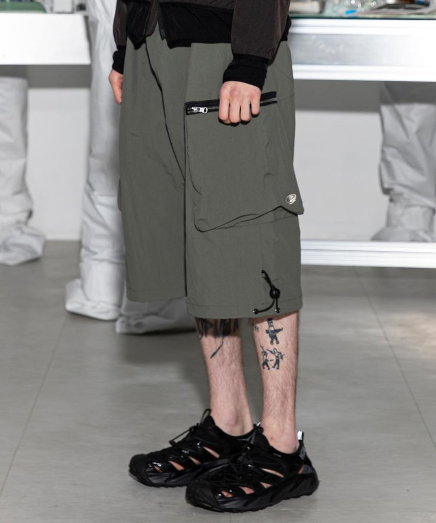 GLACK Gp037 Solid Cargo Bermuda Pants (Olive)