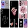 Phone Case For Samsung Galaxy S25 Edge S24 S23 S22 S21 Ultra S20 FE 5G S10 S10E S9 Plus Soft TPU Cover Creative Heart Medical