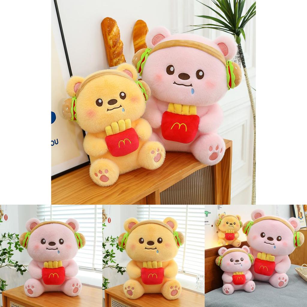 Plush Toy Hamburger Fries Bear Gift For Girls Home Decor Collectors