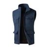 Men's Sleeveless Cargo Vest Multi-Pocket Stand Collar Lightweight Casual Workwear Outdoor Fishing Hiking Photography Jacket Plus Size M-5Xl