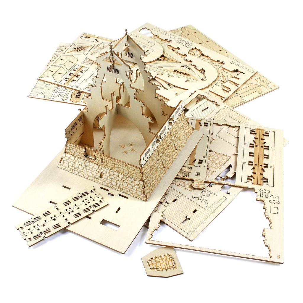 Osaka slott 3D träpussel DIY hantverkssats för barn och vuxna Utbildningsleksak för pojkar och flickor 3D Också en bra present för vuxna ki-gu-mi - - -