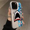 Shark Face Electroplated Phone Case For  Mi 11 Lite 5G 14 13T 13 12T 12X 12 Poco X6 X5 F5 F6 M6 Pro Shockproof Laser Cover