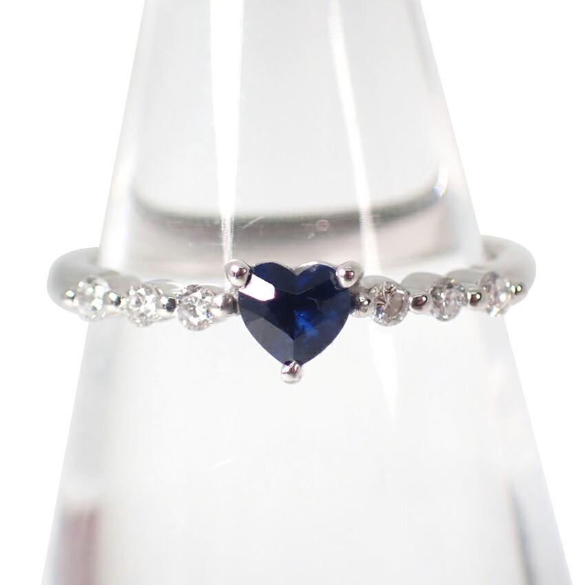 

[Б/в] Каблучка з платини 900 проби з сапфіром/діамантом огранювання серце /Немає. 10/g465-84