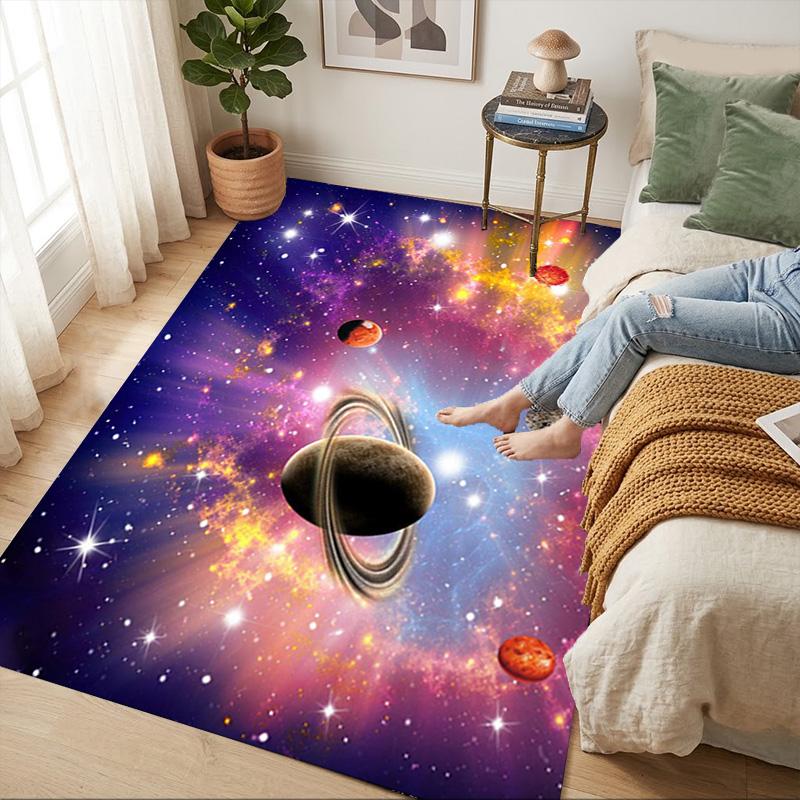 Space Planets Living Room Nonslip Area Rug Soft Carpet For Bedroom Game Playroom Sofa Office Home Decor Doormat Christmas Gift C9302233