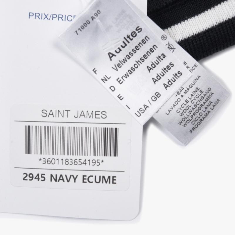 Šál Saint James Daguai Stripe Námornícka Ecume 2945