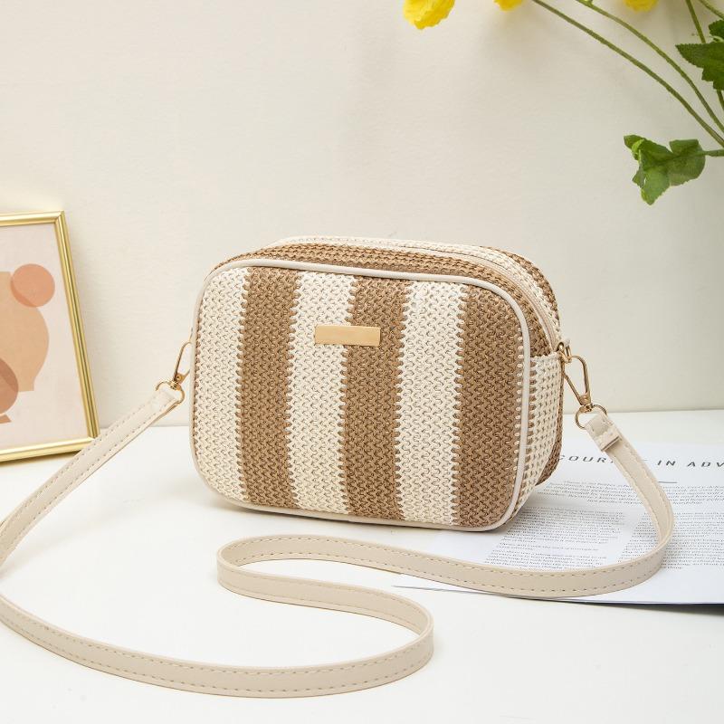 

Летняя сумка женская новая плетеная соломенная сумка модный стиль сумка через плечо сумка для камеры сумка-мессенджер одна штука хаки