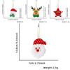 Colorful Playful And Plush Christmas Tree Ornaments Set With Snowman Reindeer Stars And
