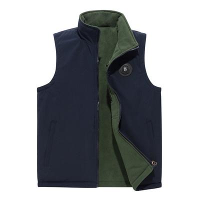 Fleece Middle-aged and Elderly Spring and Autumn Large Size Double-sided Men's Vest Fleece Horse Clip Jacket Vest Men's Style
