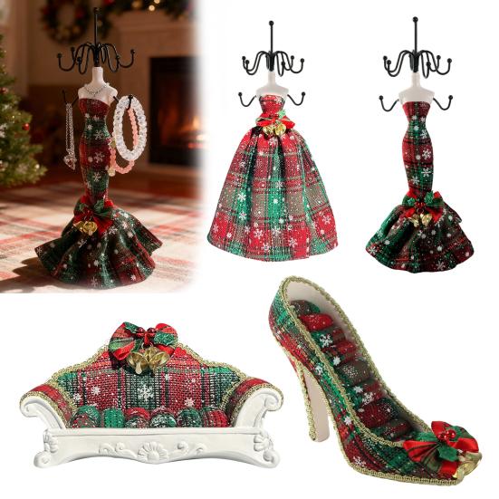 Christmas Jewelry Storage Tree Mannequin Jewelry Stand Necklace Holder Earring Ring Organizer Display Stand