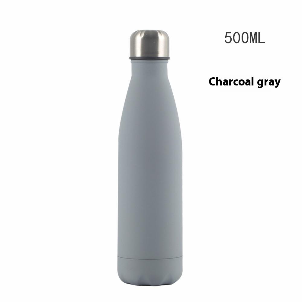 500ml doppelwandiger Edelstahl-Isolierbecher, Cola-Flasche mit großem Fassungsvermögen, Sport-Wasserbecher
