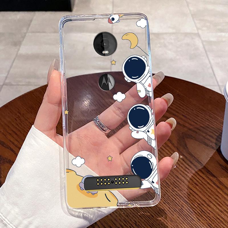 Hülle Für Motorola Moto Z4 Play Hülle Ästhetisch Mode Niedliche Katze Astronaut Weiches Silikon Schutzhülle Transparente Handyhülle