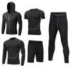 Men's Quick-Dry Running & Fitness Set: Short-Sleeved, Sweat-Absorbing, Casual Wear Tights