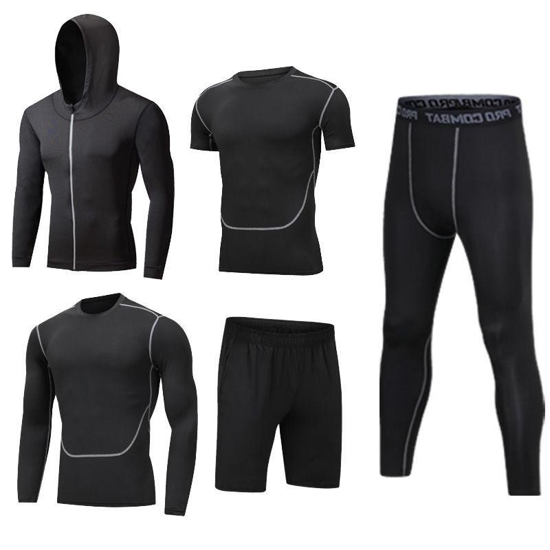 Men's Quick-Dry Running & Fitness Set: Short-Sleeved, Sweat-Absorbing, Casual Wear Tights