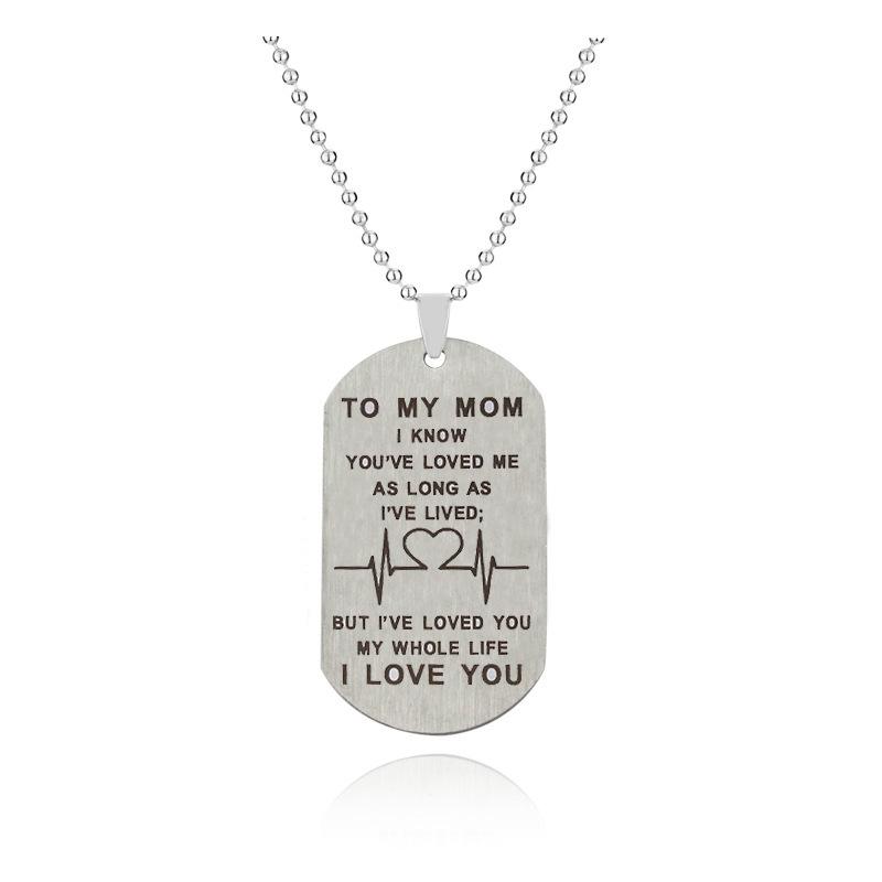 

Stainless Steel Necklace TO MY MOM Father s Day Mother s Day Gift
