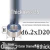 Außen-Ø 20mm Aluminiumlegierung Flache Unterlegscheibe Abstandshalter mit M6/M8/M10/M12 Innenloch - Metallwellenbuchse Isoliersäule.