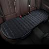 1 piece of plaid embroidered short pile without backrest, warm and comfortable, universal car cushion with storage bag, suitable