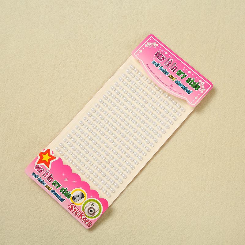 260pcs Acrylic Pearl & Rhinestone Stickers for DIY Decoration – Multi-Specification Customization