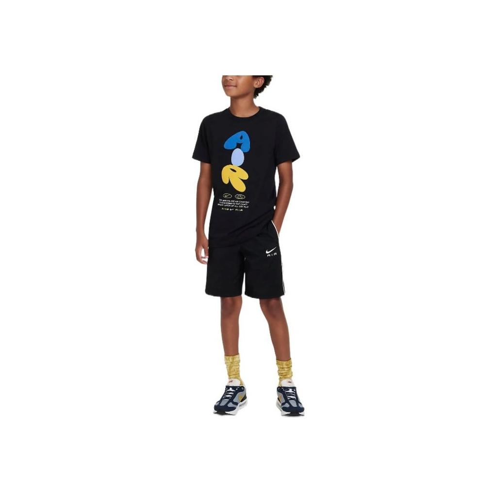 Nike Casual Printed Crew Neck Short Sleeve T-Shirt Kids tops Black DR9656-010