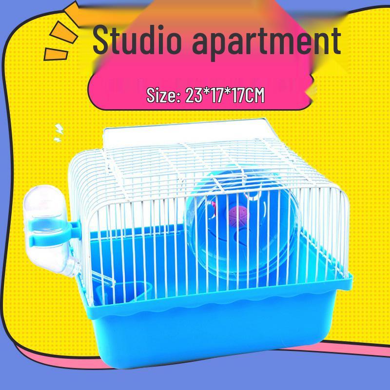 Portable Single-Layer Villa Hamster Cage - Small Pet Carrier