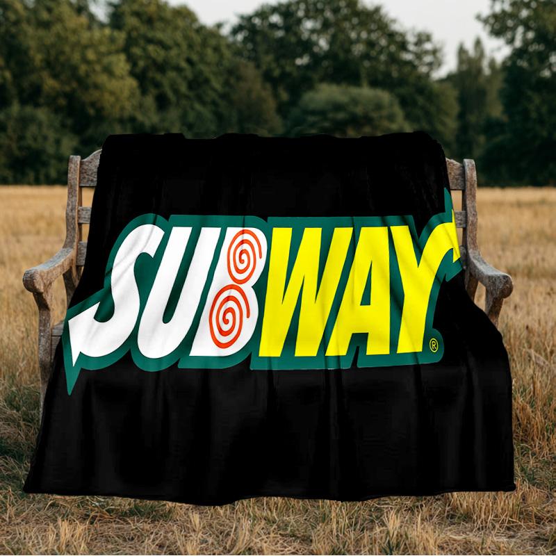 Subway Flannel Blanket, Use for Birthday/Holiday Gift, Soft Blanket for Sofa/Bed/Camping/Office/Tourism Use,All Seasons