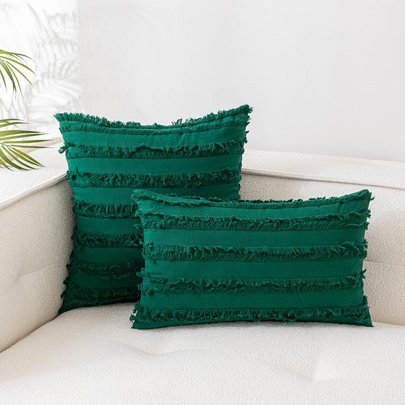 Bohemian Style Cotton And Linen Pillowcase Pillow Without Core Cut Flower Tassel Sofa Cushion Cover